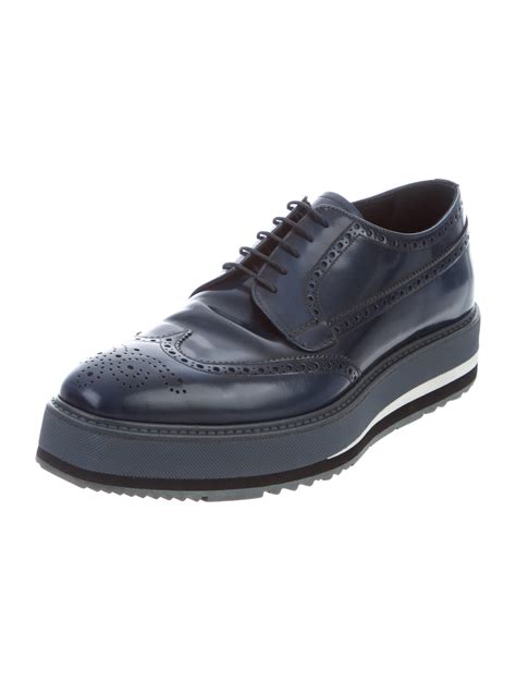 blue and green prada brogues for men|Prada Brogues for Men .